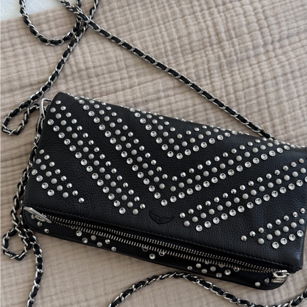 Zadig & Voltaire Black Studded Crossbody Bag